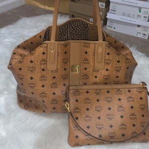 Authentic MCM monogram tote